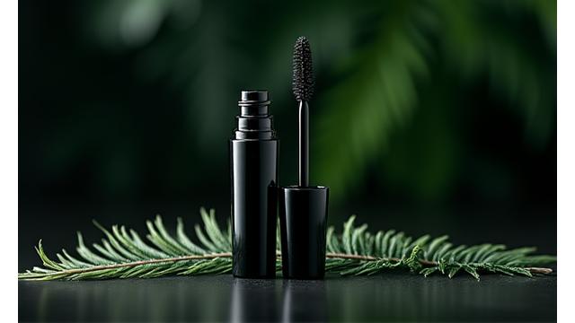 Mascara organik untuk bulu mata panjang dan tebal.