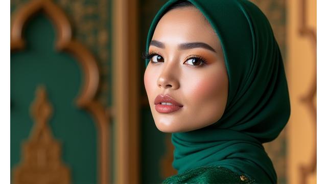 Solekan glamor untuk hari raya dengan sentuhan budaya Malaysia.