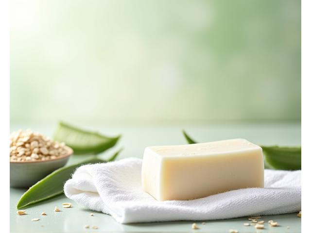 Sabun lembut untuk kulit sensitif dengan oatmeal dan aloe vera